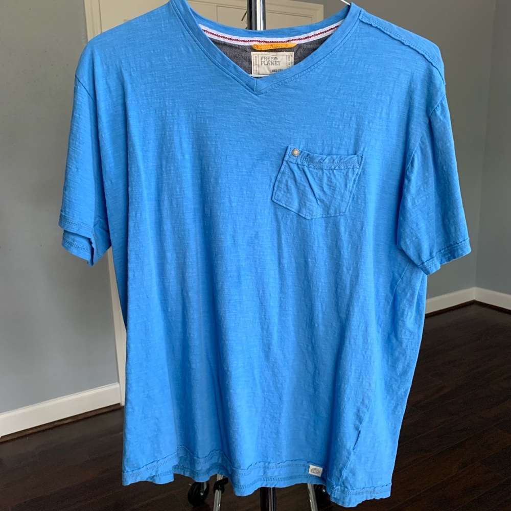 Free Planet Blue Tee with Pocket